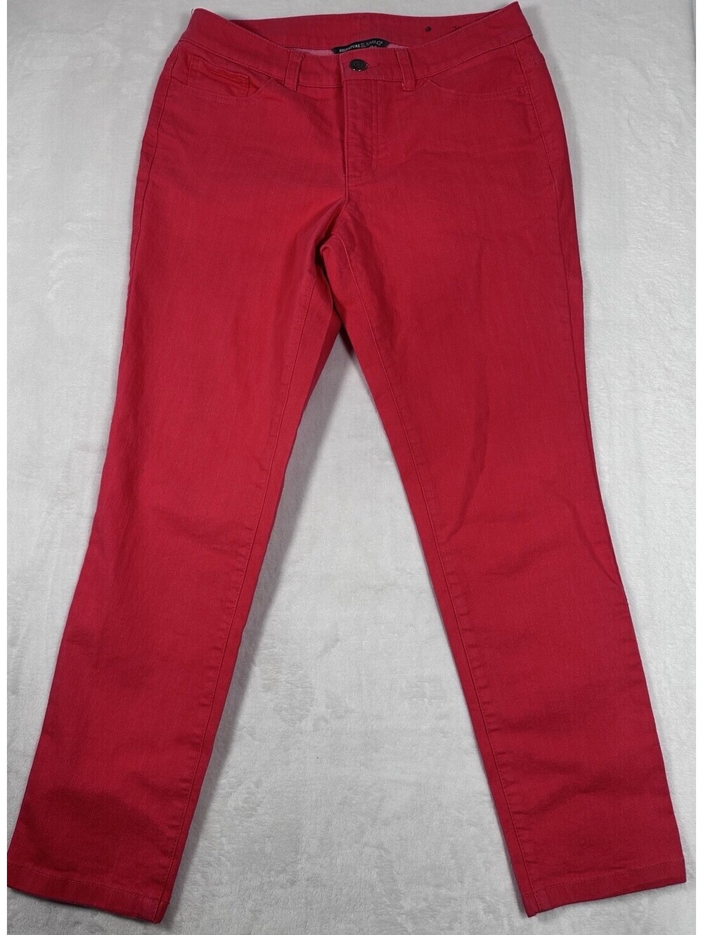 Christopher And Banks Signature Slimming Jeans Size 6 Coral Pink Skinny Denim